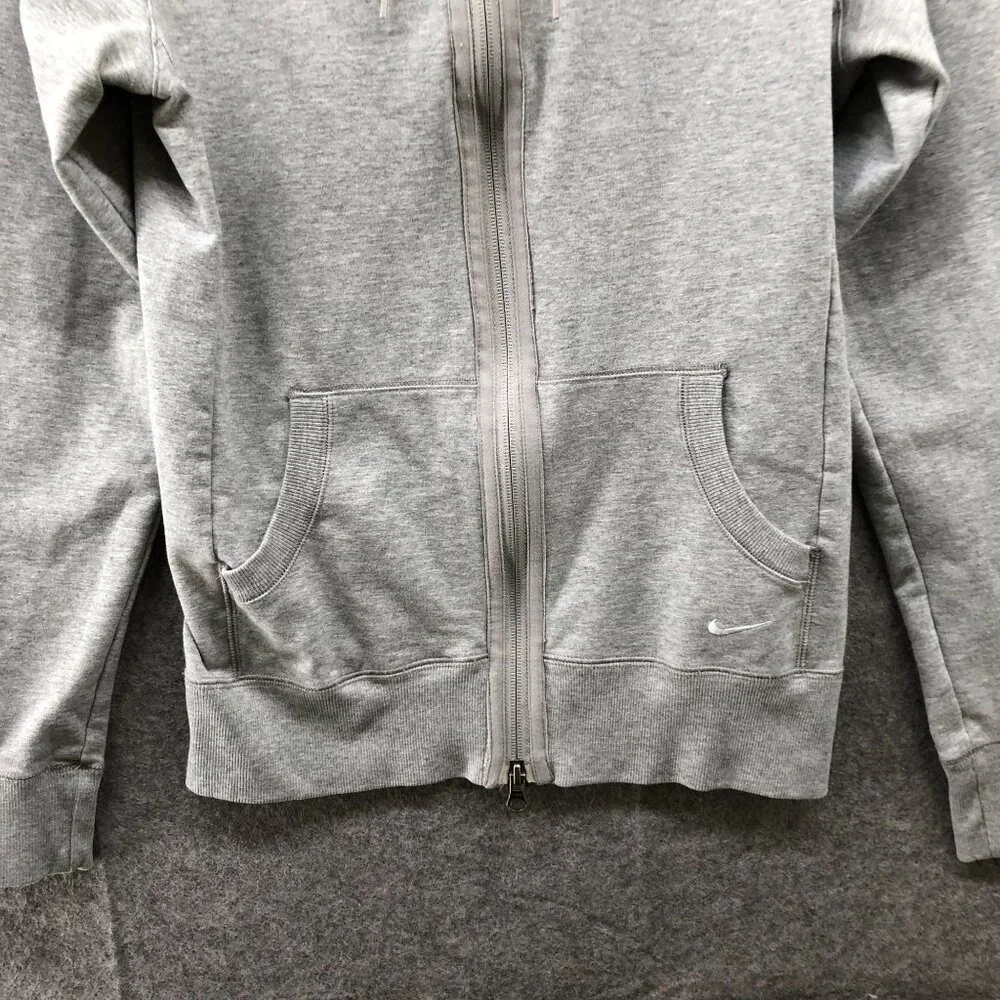 Nike Sports Hoody Youth Girls M 8-10 Gray Full‎ Zip Stretch Athletic Knit